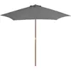 vidaXL Parasol d'extérieur avec mât en bois 270 cm Anthracite