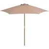 vidaXL Parasol avec mât en bois 270 cm Taupe