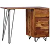 Vidaxl - Bureau avec 1 tiroir et 1 armoire Bois massif de Sesham Brun