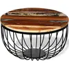 vidaXL Table basse Bois de récupération massif