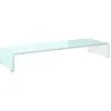 vidaXL Meuble TV/Support pour moniteur 90x30x13 cm verre vert