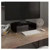 vidaXL Meuble TV/support pour moniteur 40x25x11 cm verre noir