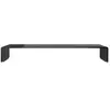 vidaXL Meuble TV/support pour moniteur 90x30x13 cm verre noir