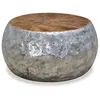 vidaXL Table basse Aluminium Teck 60 x 60 x 30 cm