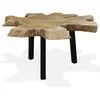 vidaXL Table basse Teck authentique 80 x 70 x 38 cm