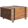 vidaXL Table d'appoint en teck 60 x 60 x 38 cm