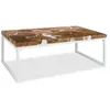 vidaXL Table basse Teck Résine 110 x 60 x 40 cm