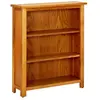 vidaXL Bibliothèque à 3 étagères 70 x 22,5 x 82cm Bois de chêne massif
