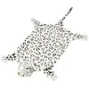 vidaXL Tapis en peluche en forme de léopard 139 cm Blanc