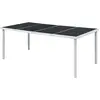 vidaXL Table de jardin 190x90x74 cm Noir Acier