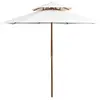 vidaXL Parasol de terrasse 270 x 270 cm Poteau en bois Vert