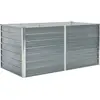 vidaXL Jardinière 160 x 80 x 77 cm Gris Acier galvanisé