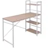 vidaXL Bureau avec bibliothèque à 4 niveaux Couleur chêne
