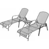 Chaises longues 2 pcs avec table Acier Anthracite Vidaxl Anthracite