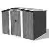 vidaXL Abri de stockage pour jardin Métal Gris 257 x 205 x 178 cm