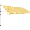 vidaXL Auvent rétractable manuel 350 cm Rayures oranges et blanches
