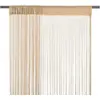 vidaXL Rideau en fils 2 pcs 100 x 250 cm Beige