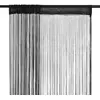 vidaXL Rideau en fils 2 pcs 100 x 250 cm Noir