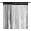 vidaXL Rideau en fils 2 pcs 140 x 250 cm Noir