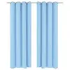 vidaXL Rideau avec oeillets métalliques 2 pcs 135 x 175 cm Turquoise