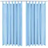 vidaXL Rideau occultant avec boucles 2 pcs 140 x 175 cm Turquoise