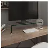 vidaXL Meuble TV/pour moniteur 70x30x13 cm verre transparent