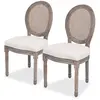 vidaXL Chaises à manger lot de 2 crème tissu
