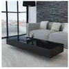 vidaXL Table basse Haute brillance Noir