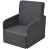 vidaXL Fauteuil convertible Gris foncé Tissu