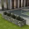 vidaXL Lit surélevé à gabion Acier 360x90x50 cm