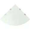 vidaXL Étagère de coin avec supports chromés Verre Blanc 45 x 45 cm
