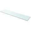 vidaXL Panneau pour étagère Verre transparent 110 x 25 cm