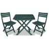vidaXL Ensemble de bistro pliable 3 pcs Plastique Vert
