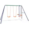 vidaXL Ensemble de balançoires avec 4 sièges Orange
