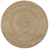 vidaXL Tapis Jute tressé 150 cm rond