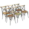 vidaXL Chaises à manger lot de 6 bois de récupération massif