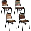vidaXL Chaises à manger lot de 4 bois de récupération solide