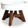 vidaXL Table basse Bois de récupération massif 60 x 45 cm Blanc