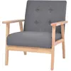 vidaXL Fauteuil Gris foncé Tissu