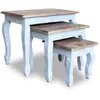 vidaXL Ensemble de tables gigognes 3 pcs Bois de récupération massif