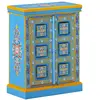 vidaXL Buffet Bois massif de manguier Peinture manuelle turquoise