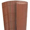 vidaXL Clôture de jardin Double face PVC 90 x 300 cm Marron