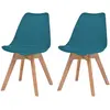 vidaXL Chaises à manger lot de 2 Turquoise Plastique