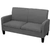 vidaXL Canapé à 2 places 135 x 65 x 76 cm Gris foncé