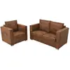 vidaXL Ensemble de canapés 2 pcs Cuir daim synthétique