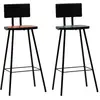 vidaXL Tabourets de bar lot de 2 bois massif de récupération