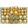 vidaXL Ensemble de boules de Noël 100 pcs 3/4/6 cm Doré