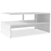 vidaXL Table basse Bois d'ingénierie 90x59x42 cm Blanc