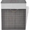 vidaXL Panier à linge rectangulaire Bambou Marron foncé