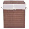 vidaXL Panier à linge rectangulaire Bambou Marron